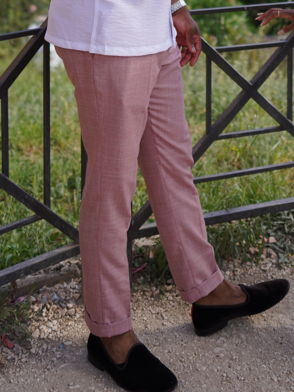 MOVING SALE!! Men's Tailored Pink Linen Dress Pants